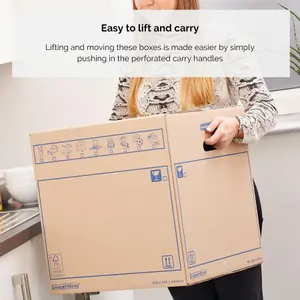 8 BANKERS BOX Cardboard Moving Boxes 100L Heavy Duty Double Wall Boxes Pack of 8