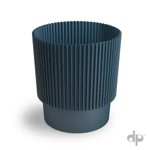 Plant Pots Flower Planter 3 Colours 3 sizes Plastic Pot Modern Elegant Dark Blue W15cm x H18cm