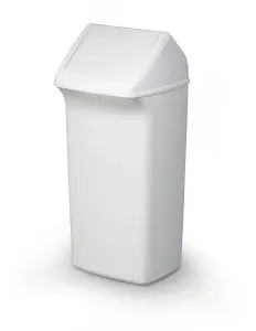 Durable DURABIN Contemporary White Square Recycling Bin + Swing Lid - 40L