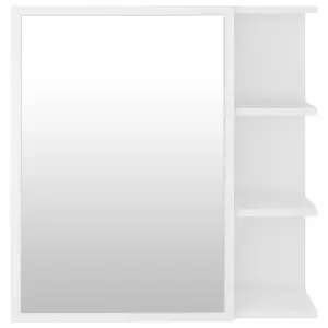 Berkfield Bathroom Mirror Cabinet White 62.5x20.5x64 cm Engineered Wood