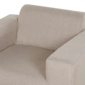 Beliani Minimalist Armchair ROVIGO Fabric Beige