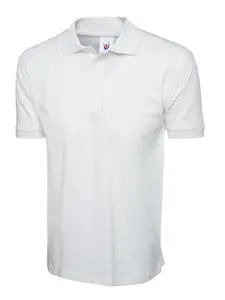 Uneek - Unisex Cotton Rich Poloshirt - 100% Cotton - White - Size 2XL