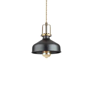 Luminosa Eris-2 Indoor Dome Ceiling Pendant Lamp 1 Light Black, E27