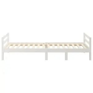 Berkfield Bed Frame White 90x200 cm Solid Wood Pine