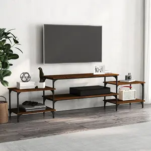 Berkfield TV Cabinet Brown Oak 197x35x52 cm Engineered Wood