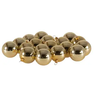 Luxury Shatterproof Bauble (Set of 18) Pale Gold