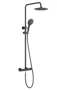 Keenware KBS-131 Bondi Lunar Overhead Shower System: Black