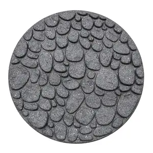 Reversible Stepping Stones Eco-Friendly River Rock Effect Ornamental Recycled Rubber for Garden, Path & Patio (x1)