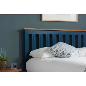 Birlea Phoenix Double Ottoman Bed Navy Blue