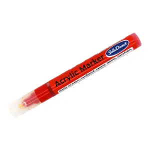 Acrylic Paint Marker Pen Permanent for Stone Leather Fabric Plastic (Red)