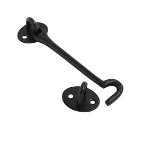 Cabin Hook Malleable 100mm (4 Inch) Black Pack of 1