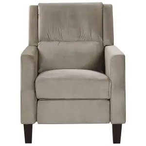 Recliner Chair EGERSUND Velvet Taupe