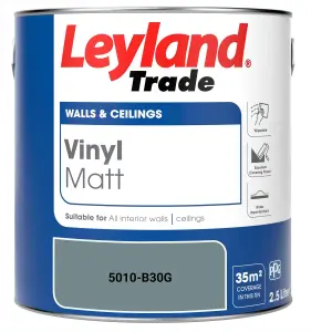 Leyland Trade Vinyl Matt Walls & Ceilings Emulsion Paint (5010-B30G) 2.5L