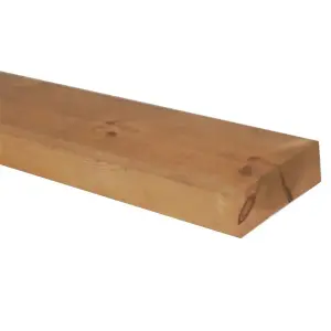 PACK OF 10 (Total 10 Units) - 47mm x 100mm (4" x 2") Sawn Timber Carcassing Brown Pressure Treated - 2.4m Length