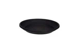 6 x 43cm Plant Pot Saucer Large Venetian Black Colour Plastic Plant Saucer Dish