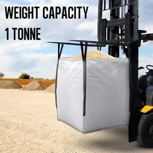 Primes DIY PREMIUM GRADE 1 Ton FIBC Bulk Jumbo Bags, Industrial Woven Material, Storage Sack Lifting Handles-85x85x85cm-50 Pack