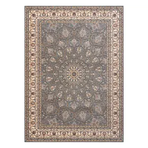 Carpet Wool NAIN Rosette, frame, 1180/51034 blue / beige 80x150 cm