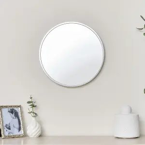 Melody Maison Round Silver Wall Mirror - 40cm x 40cm