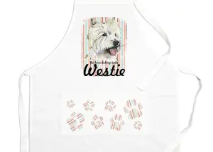 Purely Home Westie Apron - Novelty Kitchen Gift for Dog Lovers