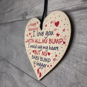 Red Ocean Valentines Gift For Boyfriend Husband Daddy To Be Gifts From Bump Daddy To Be Card Keepsake Wooden Heart