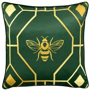 furn. Bee Deco Geometric Feather Filled Cushion