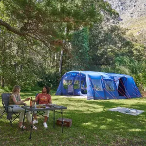 Berghaus Air 600XL Nightfall 6 Man Tent with Darkened Bedroom, Spacious Living Area & Porch