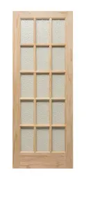 15 Lite Knotty Pine Obscure Glzd Door 1981 x 686mm