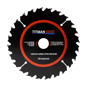 Titman Edge TCT General Purpose Saw Blade 190mm x 30mm x 24 Tooth - TB1902430