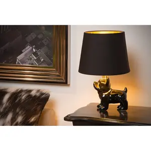 Lucide Extravaganza Sir Winston Retro Table Lamp - 1xE14 - Black