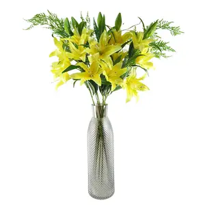 Silk Lily Arrangement (Set of 6) Yellow