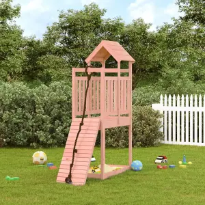 Berkfield Playhouse with Climbing Wall Solid Wood Douglas