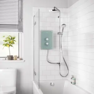 Mira Azora Dual Transparent Chrome effect Thermostatic Electric Shower, 9.8kW