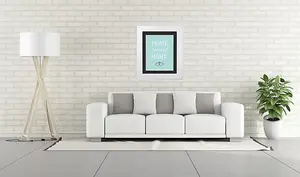 Metro White Frame with Black Mount 50 x 70CM Image Size A2