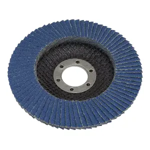 Sealey Flap Disc Zirconium 125mm 22mm Bore 120 Grit Abrasive Flaps FD125120