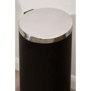 Maison by Premier Miller 30Ltr Matt Black Pedal Bin