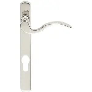 Multi-Point Locking Door Handle - EURO PROFILE - Slim Satin Chrome RIGHT HAND