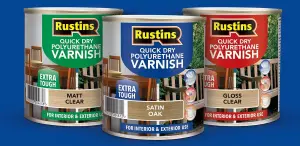 Rustins Quick Drying Polyurethane Varnish Matt Clear 1ltr