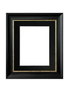 Scandi Black with Crackle Gold Frame with Black mount for Image Size 10 x 4 Inch