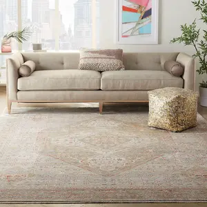 Beige Grey Traditional Bordered Geometric Easy to Clean Rug for Living Room and Bedroom-160cm X 234cm