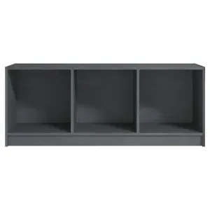 Berkfield TV Cabinet Grey 104x33x41 cm Solid Pinewood