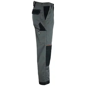 MS9 Mens Cargo Combat Work Working Trouser Trousers Pants Jeans with Multifuncational Pockets, Grey - 42W/32L