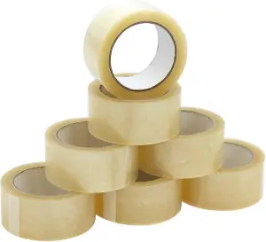 New Set Of 3 Clear Strong Parcel Packing Tape Sealing Sellotape Rolls 48mm X 66m