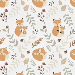 Forest Foxes Wallpaper In Warm Tones