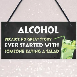 Funny Gift Hanging Home Bar Pub Garden Sign Gin Gift