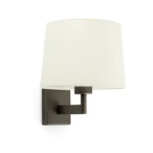 Luminosa Artis Wall Light with Shade Bronze, E27