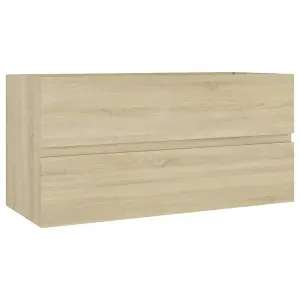 Berkfield Sink Cabinet with Built-in Basin Sonoma Oak Engineered Wood