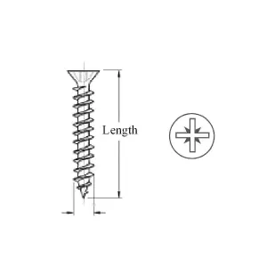 200 x Pozi Screws & 200 x Brown Raw Wall Fixing Plugs, Twin Threaded Countersunk