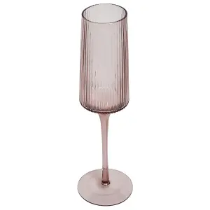 Set of 4 Champagne Flutes AMETHYST Pink