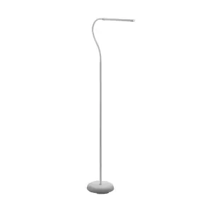 EGLO Laroa White Metal 4 Step Touch Dimming Integrated LED Floor Lamp, (L) 53.5cm