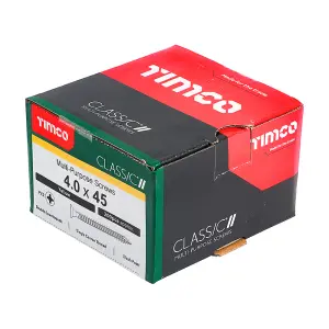 TIMCO Classic Multi-Purpose Countersunk Gold Woodscrews - 4.0 x 45 (200pcs)